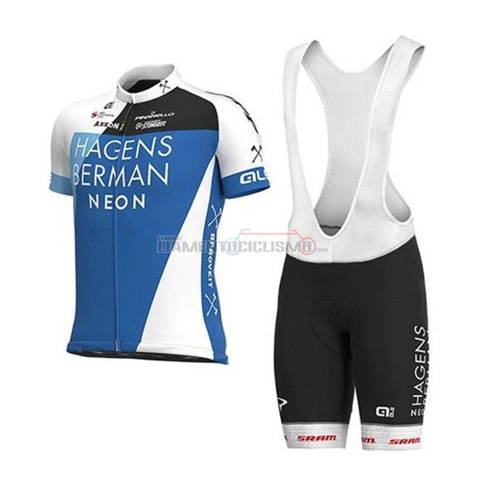 Abbigliamento Ciclismo Hagens Berman Axeon Manica Corta 2020 Blu Bianco